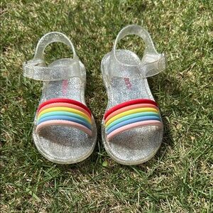 Kids Glitter Rainbow Sandals